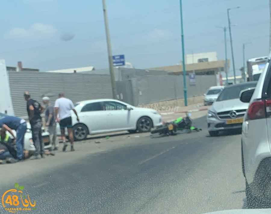  اللد: إصابة متوسطة لراكب دراجة نارية بحادث طرق